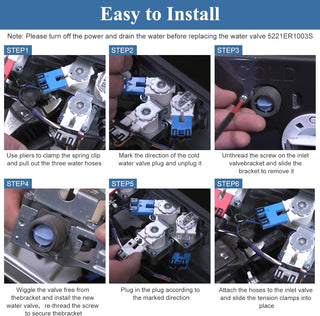 LG 5221ER1003S Cold Water Valve for Washing Machine – Replacement