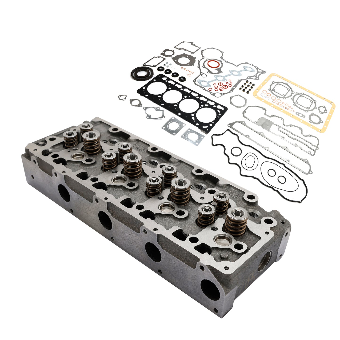 Complete Cylinder Head W/ Valve+Gasket For Kubota V3300 V3300-DI Engine 12V Generic