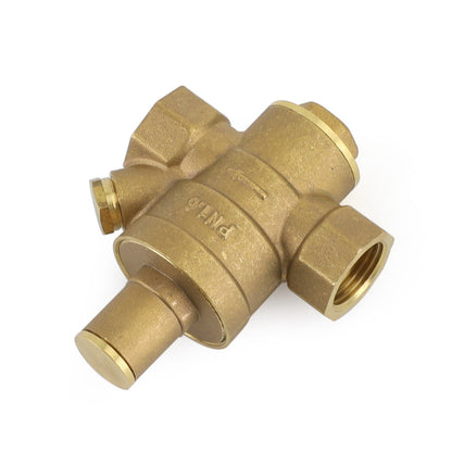 DN15 Brass Adjustable 1/2" Water Pressure Regulator Reducer With Gauge Meter Generic