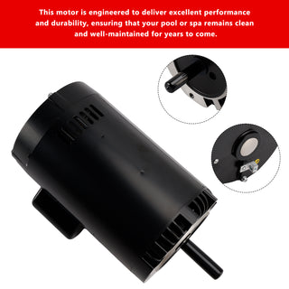 B129 Pool Pump Motor 1.5 HP 56J Frame Pool Motor 115/230 V