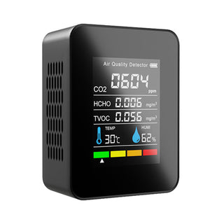 5 In 1 Temperature Humidity Tester Air Quality Carbon Dioxide HCHO Monitor