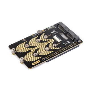 Raspberry Pi 5 PCIe Dual Channel M.2 Rotary Board Nvme Dual M.2 Hard Disk Read