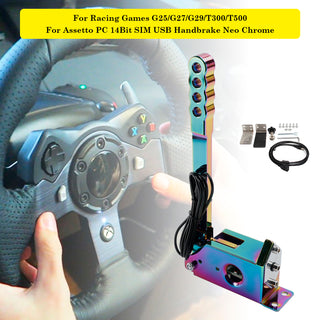 For Racing Games G25/G27/G29 For Assetto PC 14Bit SIM USB Handbrake Neo Chrome