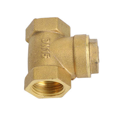 1/2" NPT Brass Water Oil Gas Swing Check Valve Threaded Plumbing Fitting