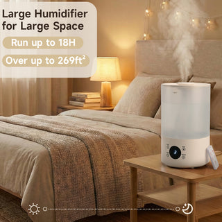 Humidifiers for Bedroom  Auto Shut-Off  Quiet Ultrasonic Humidifier with 360° Nozzle and Colorful Gradient Light  4L Cool Mist Humidifier for Home Plant and Baby Nursery