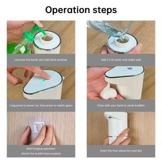3 Gear Automatic Foaming Hand & Dish Soap Dispenser for Kitchen Bathroom Hotel