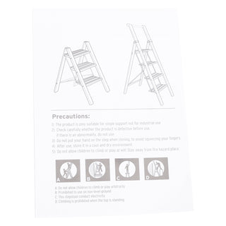 3 Step Ladder Folding Lightweight Step Stool for Home with Non-Slip Feet