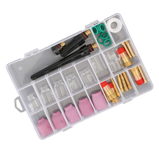 For WP-17/18/26 40PCS TIG Welding Torch Stubby Gas Lens  Glass Cup Kit