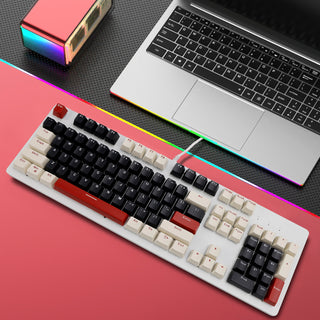 104-Key Wired Mechanical Linear Switch Gaming Keyboard Blue Switch Customizable