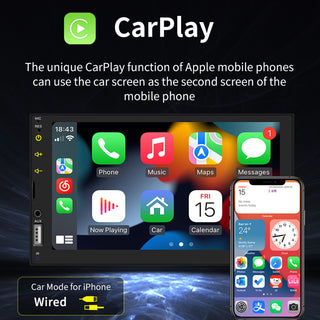 7"  Wired Carplay Car MP5 Player Bluetooth MP3 Car Card Radio Remote Control