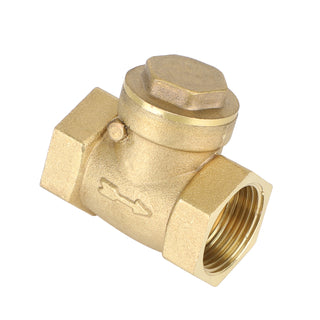 3/4" Female Thread Brass Horizontal DN20 One-Way Non-Return Swing Check Valve