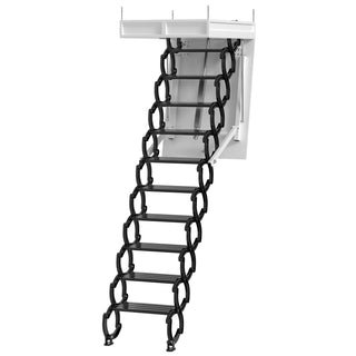 Itopteng 11 Steps Electric attic Ceiling Ladder  9.5ft Folding Stairs with Remote control