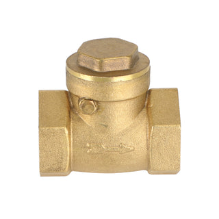 3/4" Female Thread Brass Horizontal DN20 One-Way Non-Return Swing Check Valve