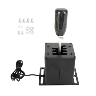 6+R USB Simulator H Gear shifter for Logitech T300RS/GT Steering Wheel PC Black