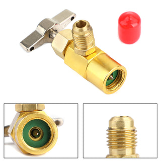 Refrigerant AC Can Bottle Tap 1/2ACME Thread Alloy Adapter Opener Valve