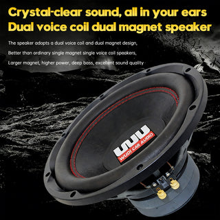 12" Car Audio Subwoofer 2200W Max Power Dual Magnet Dual Coil Woofer KTV Speaker