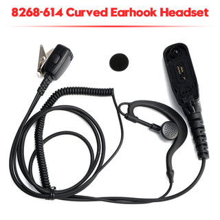 8268-614 Curved Earhook Headset For XPR6380 XiR P8260 DP3600 APX6000 GP328D