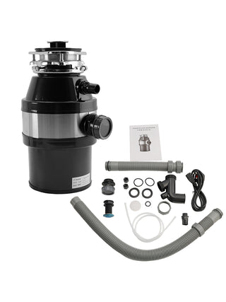 Garbage Disposal 3/4 HP 2800 RPM Under Sink Kitchen Food Waste Disposer w/ Plug