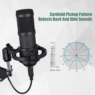 BM800 USB Condenser Microphone for PC Studio Microphone Kit Streaming Gaming