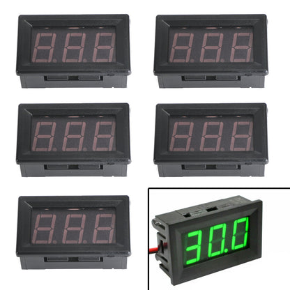 5Pcs Dc5-120V 0.56" 2 Wire Led Digital Display Panel Voltmeter Volt Tester Blue Generic