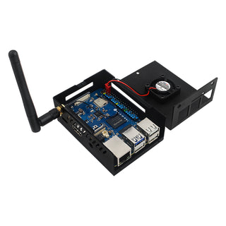 New Orange Pi 3B Metal Case Orange Pi 3B Aluminum Alloy Box Cooling Fan Cool Case