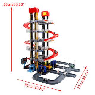 Intelligent City Six Floor Track Parking Lot Toy With 8 Cars For Kids Age 3-8  Toy