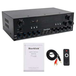 3000W Stereo HiFi Power Amplifier 5.1-Channel Home Karaoke Bluetooth Amplifier
