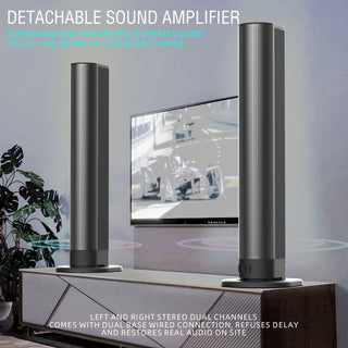 Detachable Surround Sound Bar Bluetooth 2 Speaker in 1 Subwoofer TV Home Theater