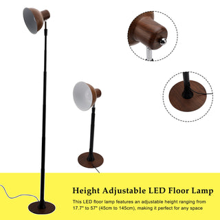 Floor & Table Lamp 2-in-1 - Dimmable LED with 3 Color Temperatures for Living/Office