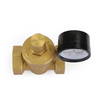 DN25 1" Brass Adjustable Water Pressure Reducing Regulator Valves With Gauge Generic