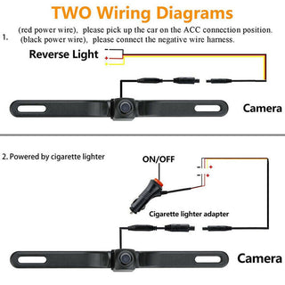 Wireless Car Rear View Backup Camera License Plate Frame Fit For iPhone Android