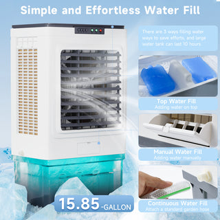 24 Hour Timer Evaporative Cooler 16‑Gallon Evaporative Cooler 3000 CFM