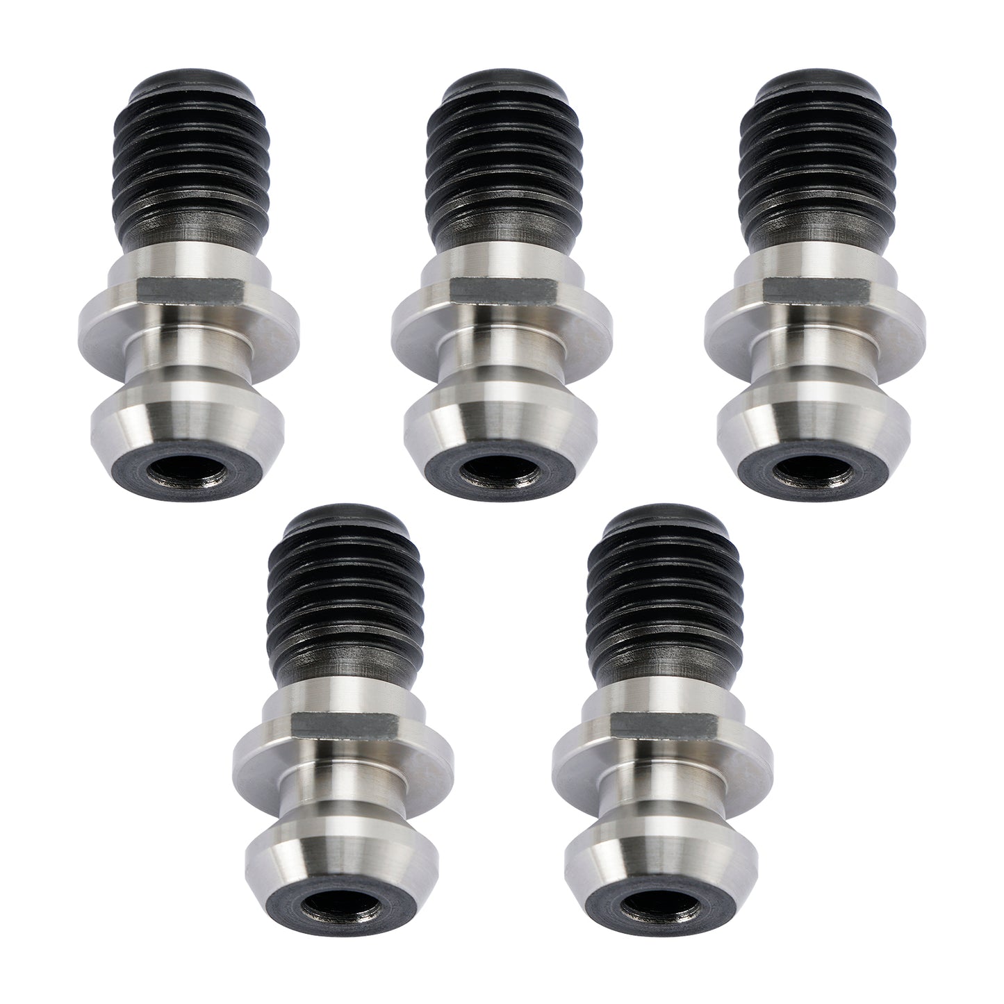 5 Pcs CAT40 45° 0.740" Pull Stud Retention Knob Fits Mazak Fadal CNC Silver