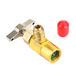 Refrigerant AC Can Bottle Tap 1/2ACME Thread Alloy Adapter Opener Valve