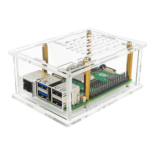 Raspberry Pi 5 PCI-E Adapter Case PI5 PCIe to M.2 Adapter Board Acrylic Box