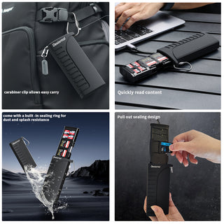 2 in 1 High-Speed Reader Flash Card Box SD Card Photo Transmission Waterproof