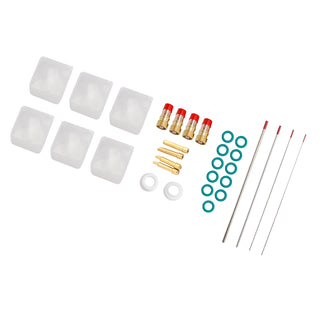 30Pcs TIG Welding Stubby Gas Lens  Cup Kit Fits For Tig WP-17/18/26 Torch