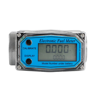 1" Digital Turbine Flow Meter LCD Display Flowmeter Flow Rate Of 10-100LPM