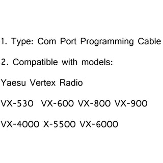 1Pcs Programming Cable For Vertex Radio VX-530 VX-600 VX-800 VX-4000/5500 Radio