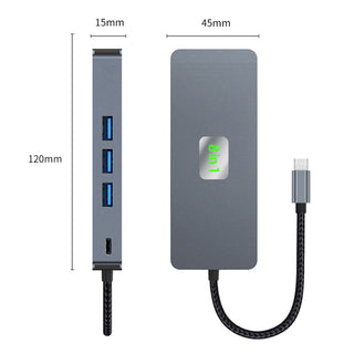 8 in 1 TYPE-C to RJ45 Gigabit USB 3.0 HDMI DP PD100W for MacBook iPad Pro 15