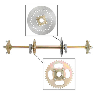32 inch ATV Quad Go Kart Rear Live Axle Kit Sprocket Brake Hub