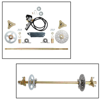 29 inch ATV Quad Go Kart Rear Live Axle Kit Sprocket Brake Hub