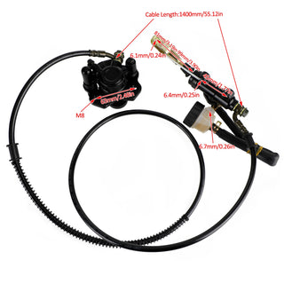 Go Kart ATV Rear Hydraulic Brake Caliper Master Cylinder Kit