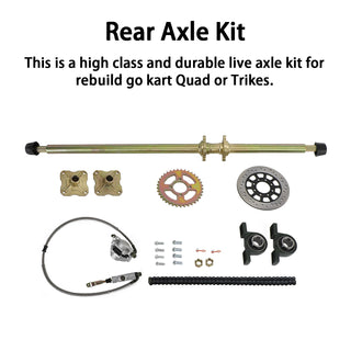 44.8 inch ATV Quad Go Kart Rear Live Axle Kit Sprocket Brake Hub