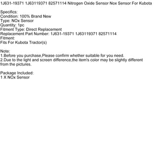 Nitrogen Oxide Sensor Nox Sensor 1J631-19371 1J63119371 82571114  For Kubota