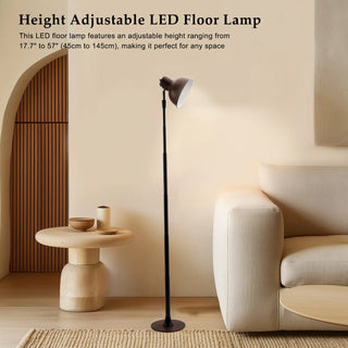 Floor & Table Lamp 2-in-1 - Dimmable LED with 3 Color Temperatures for Living/Office