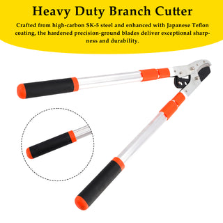 Extendable Anvil Loppers 40in Tree Trimmer Telescopic Heavy Duty Branch Cutter