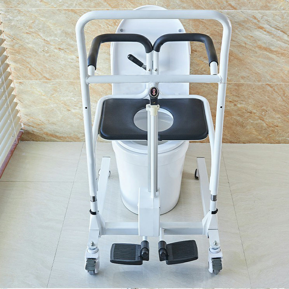 Electric Transfer Chair Patient Lift (4 in 1) for Home 180° Split Seat 330 lbs Load-Bearing for Elderly Disabled Handicapped Full Body Sling Portable