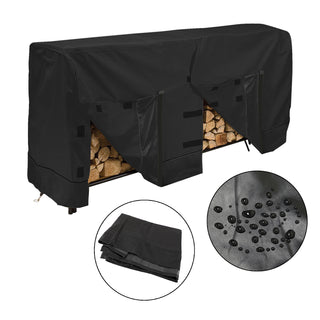 96*24*42Inch Outdoor Firewood Log Storage Rack Cover Waterproof Snow Protect