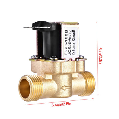 1/2" Ac 220V Normally Closed Electric Solenoid Valve For Solar Water Heater Generic